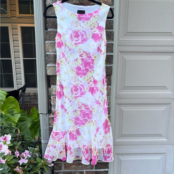 Y2K Scarlett Floral Fit & Flare Dress Pink White 5/6 - Picture 1 of 10